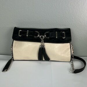 ELLE Cross Body Purse, Handbag Black and Cream